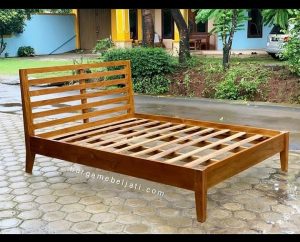 Dipan Ranjang Tempat Tidur Kayu Jati Minimalis Modern HMJ-TTD 40 - Image 2