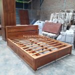 Dipan Ranjang Tempat Tidur Kayu Jati Minimalis 2 Laci HMJ-TTD 43