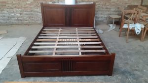 Dipan Ranjang Tempat Tidur Kayu Jati Minimalis 2 Laci HMJ-TTD 56