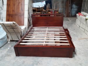 Dipan Ranjang Tempat Tidur Kayu Jati Minimalis 3 Laci HMJ-TTD 44 - Image 3