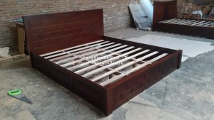 Dipan Ranjang Tempat Tidur Kayu Jati Minimalis HMJ-TTD 57