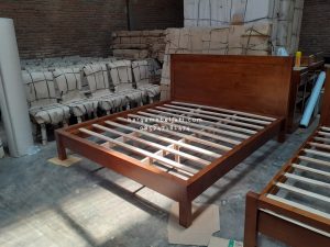 Dipan Ranjang Tempat Tidur Kayu Jati Minimalis HMJ-TTD 58