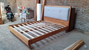 Dipan Ranjang Tempat Tidur Kayu Jati Scandinavian Style HMJ-TTD 53 - Image 2