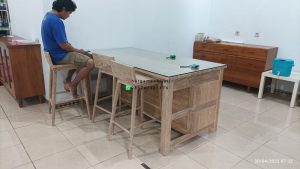 Set Kursi Makan Minimalis Finishing Rustik Kayu Jati Berkualitas HMJ-SKMKN 30 - Image 2