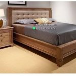 Dipan Ranjang Tempat Tidur Kayu Jati MInimalis Dengan Finishing Rustik x jok HMJ-TTD 61