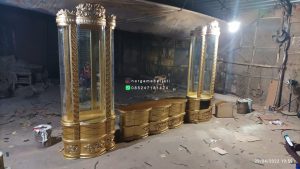 Display Cabinet Lemari pajang Almari Hias Klasik Mewah Gold HMJ-DSC 16 - Image 3