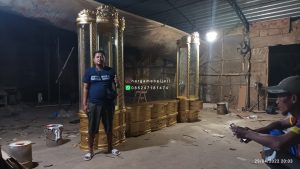 Display Cabinet Lemari pajang Almari Hias Klasik Mewah Gold HMJ-DSC 16 - Image 2