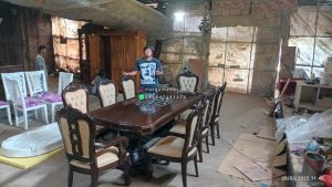 Set Kursi Makan Klasik Mewah Kursi Jok K8 Finishing Natural Kayu Jati Berkualitas HMJ-SKMKN 33 - Image 2