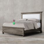 Dipan Ranjang Tidur Sofa Kayu Jati Minimalis D'volmom Finishing Warna Salak HMJ-TTD 66