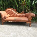 Kursi Sofa Klasik Ukir Louis Rangka Kayu Jati Finishing Natural Wood SKSF 14
