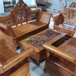 Set Kursi Tamu Klasik Ukir Madura Kayu Jati Finishing Natural HMJ-SKTMU 31