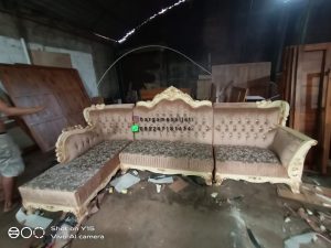 Set Kursi Tamu Klasik Ukir L Shape Kayu Jati Finishing Natural HMJ-SKTMU 32 - Image 3