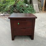 Nakas Laci Dua Minimalis Kayu Jati Finishing Natural Salak  HMJ-NKS 18