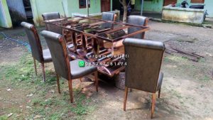 Set Kursi Makan Minimalis Mewah dan Modern Industrial Stainless Steel HMJ-SKMKN 37 - Image 2