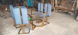 Set Kursi Makan Minimalis Mewah dan Modern Industrial Stainless Steel HMJ-SKMKN 36 - Image 2
