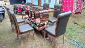 Set Kursi Makan Minimalis Mewah dan Modern Industrial Stainless Steel HMJ-SKMKN 37 - Image 3
