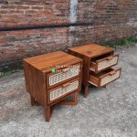 Mebel Jati Nakas Laci Dua Minimalis Kayu Jati Kombinasi Rotan HMJ-NKS 19 - Image 3