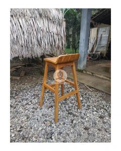 Furniture Cafe Bar Stool Minimalis Kayu Jati HMJ-KBR 04 - Image 2