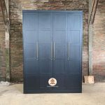 Furniture Jepara Jual Almari Pakaian Lemari Baju Modern Minimalis 4 Pintu Finishing Duco Hitam HMJ-LPKN 39