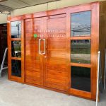 Ide Desain Pintu Rumah Kayu Jati Minimalis Modern HMJ-PNTU 04