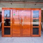 Ide Desain Pintu Rumah Kayu Jati Minimalis Modern HMJ-PNTU 04 - Image 2