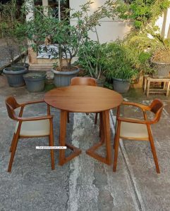 Inspirasi Model Set Kursi Cafe Dan Meja Cafe Minimalis Kayu Jati HMJ-KCF 29