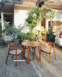 Inspirasi Model Set Kursi Cafe Dan Meja Cafe Minimalis Kayu Jati HMJ-KCF 29 - Image 3