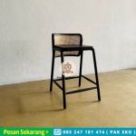 Kursi Bar Minimalis Kayu Jati x Rotan HMJ-KBR 01 - Image 4