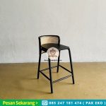 Kursi Bar Minimalis Kayu Jati x Rotan HMJ-KBR 01 - Image 2