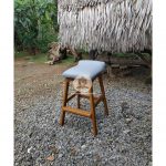 Mebel Cafe Bar Stool Minimalis Kayu Jati Dudukan Empuk HMJ-KBR 05