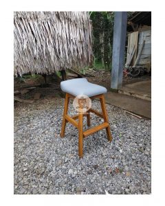 Mebel Cafe Bar Stool Minimalis Kayu Jati Dudukan Empuk HMJ-KBR 05 - Image 3