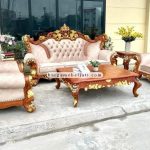 Mebel Ukiran Klasik Mewah Set Kursi Tamu Kayu Jati Ukiran Mewah HMJ-SKTMU 38