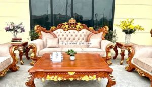 Mebel Ukiran Klasik Mewah Set Kursi Tamu Kayu Jati Ukiran Mewah HMJ-SKTMU 38 - Image 3