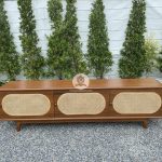 Meja TV Buffet TV Kayu Jati x Rotan Minimalis Retro Vintage HMJ-BFTV 25