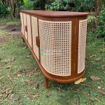 Pengrajin Mebel Jati Jepara Buffet Minimalis Kayu Jati Kombinasi Rotan HMJ-BUFT 39 - Image 5