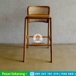 Produsen Furniture Jepara Kursi Bar Minimalis Kayu Jati x Rotan HMJ-KBR 03 - Image 2