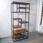 Industrial Furniture Rak Pajangan Multifungsi Industrial Kombinasi Material Kayu & Besi HMJ-FIN 02