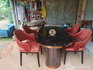 Set Kursi Makan Minimalis Mewah dan Modern Industrial Stainless Steel HMJ-SKMKN 40 - Image 2