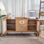 Supplier Mebel Jati Jepara Buffet Minimalis Kayu Jati Kombinasi Rotan HMJ-BUFT 40 - Image 3