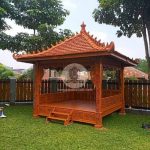 Gazebo Ukiran Kayu Jati & Kayu Glugu atau Kayu Kelapa HMJ-GZ 04