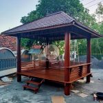 Produsen Jual Gazebo Kayu Jati & Kayu Glugu atau Kayu Kelapa HMJ-GZ 01
