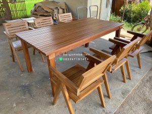 Harga Mebel Set Kursi Makan Minimalis Kayu Jati Modern HMJ-SKMKN 41