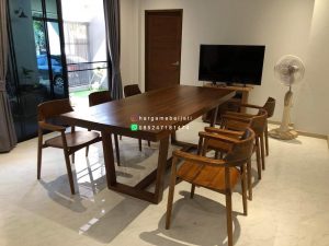 Model Terbaru Set Kursi Makan Minimalis Kayu Jati Modern HMJ-SKMKN 42