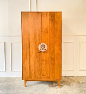 Pengrajin Furniture Almari Pakaian Retro Pintu 2 Kayu Jati Natural HMJ-LPKN 40 - Image 3