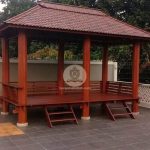 Produsen Jual Gazebo Kayu Jati & Kayu Glugu atau Kayu Kelapa HMJ-GZ 02