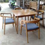 Set Kursi Makan Minimalis Kayu Jati Model Cafe HMJ-SKMKN 51
