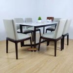 Set Kursi Meja Makan Top Marmer Minimalis Mewah Moden Style HMJ-SKKN 49 - Image 2