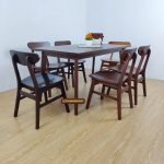 Simple Model Set Kursi Makan Minimalis Kayu Jati Modern HMJ-SKMKN 50 - Image 2